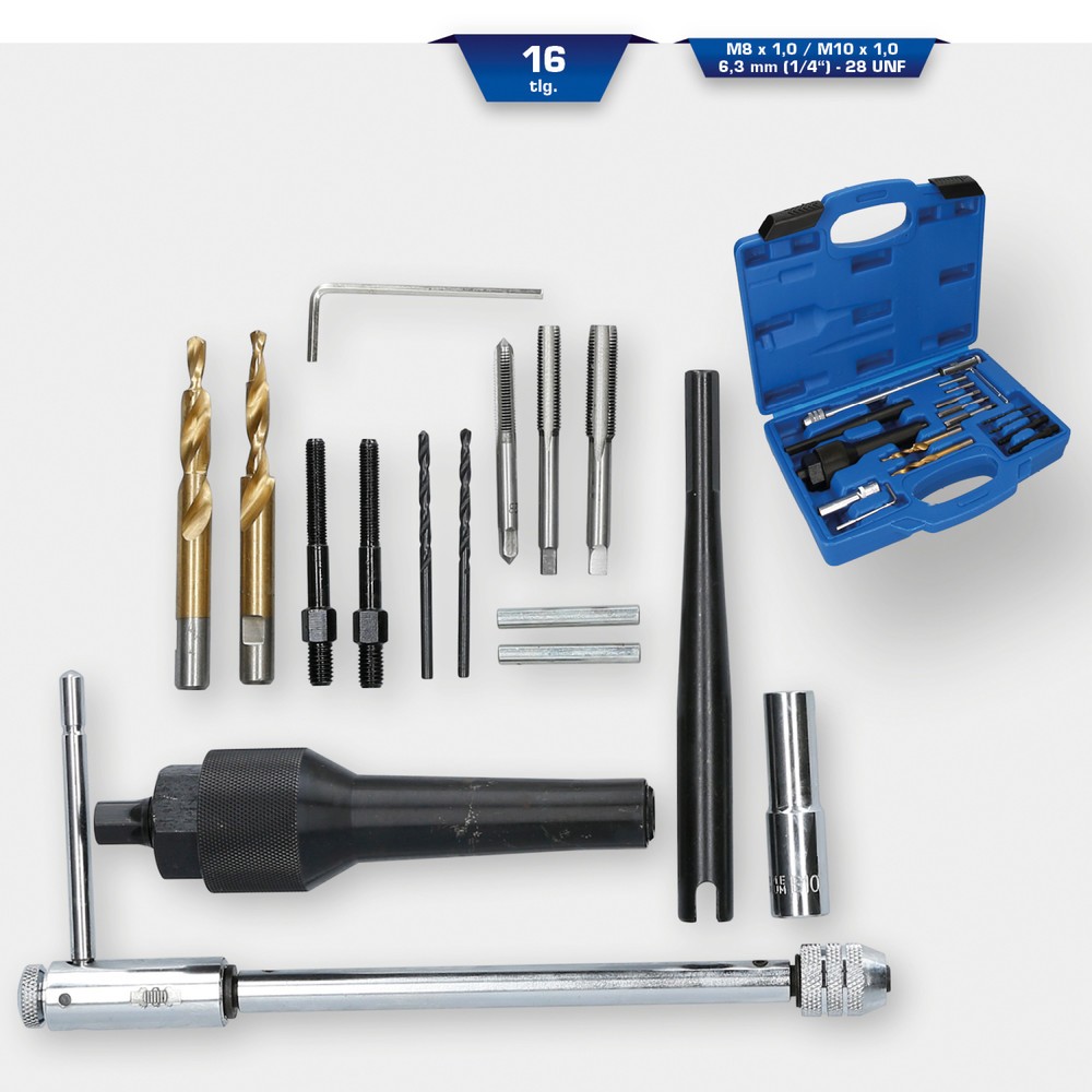 Produktabbildung Nr. 12: BRILLIANT TOOLS Glühkerzen-Ausbau- und Gewinde-Reparatur-Satz, 16-tlg