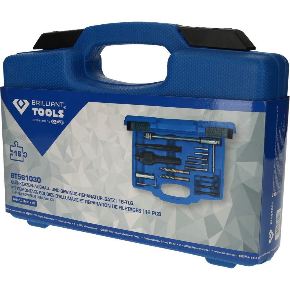 Produktabbildung Nr. 5: BRILLIANT TOOLS Glühkerzen-Ausbau- und Gewinde-Reparatur-Satz, 16-tlg