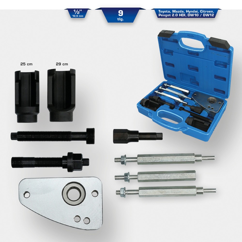 Produktabbildung Nr. 10: BRILLIANT TOOLS HDI-Injektor-Auszieher-Satz, 9-tlg