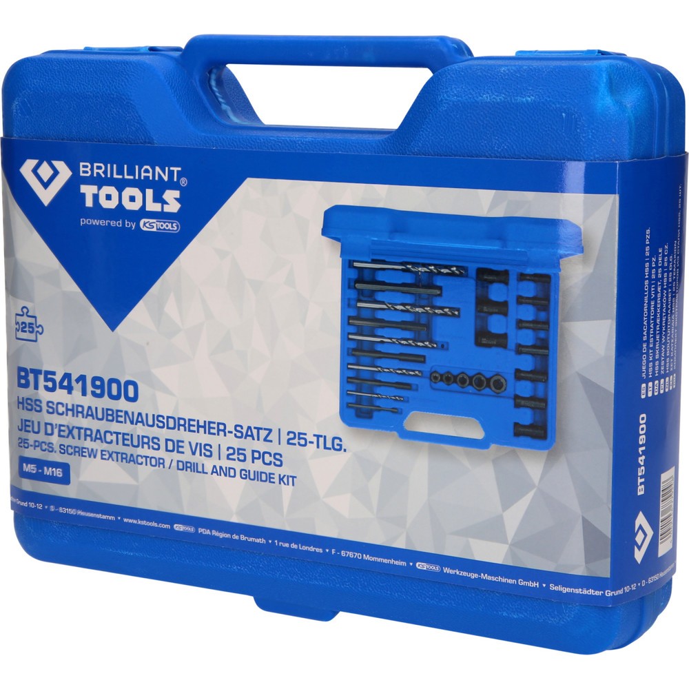 Produktabbildung Nr. 5: BRILLIANT TOOLS HSS Schraubenausdreher-Satz, 25-tlg