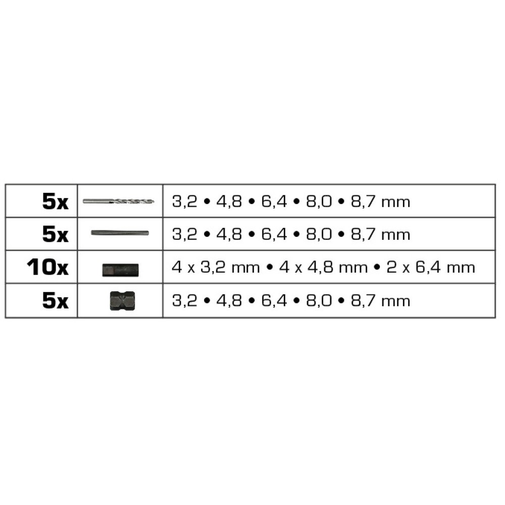 Produktabbildung Nr. 9: BRILLIANT TOOLS HSS Schraubenausdreher-Satz, 25-tlg