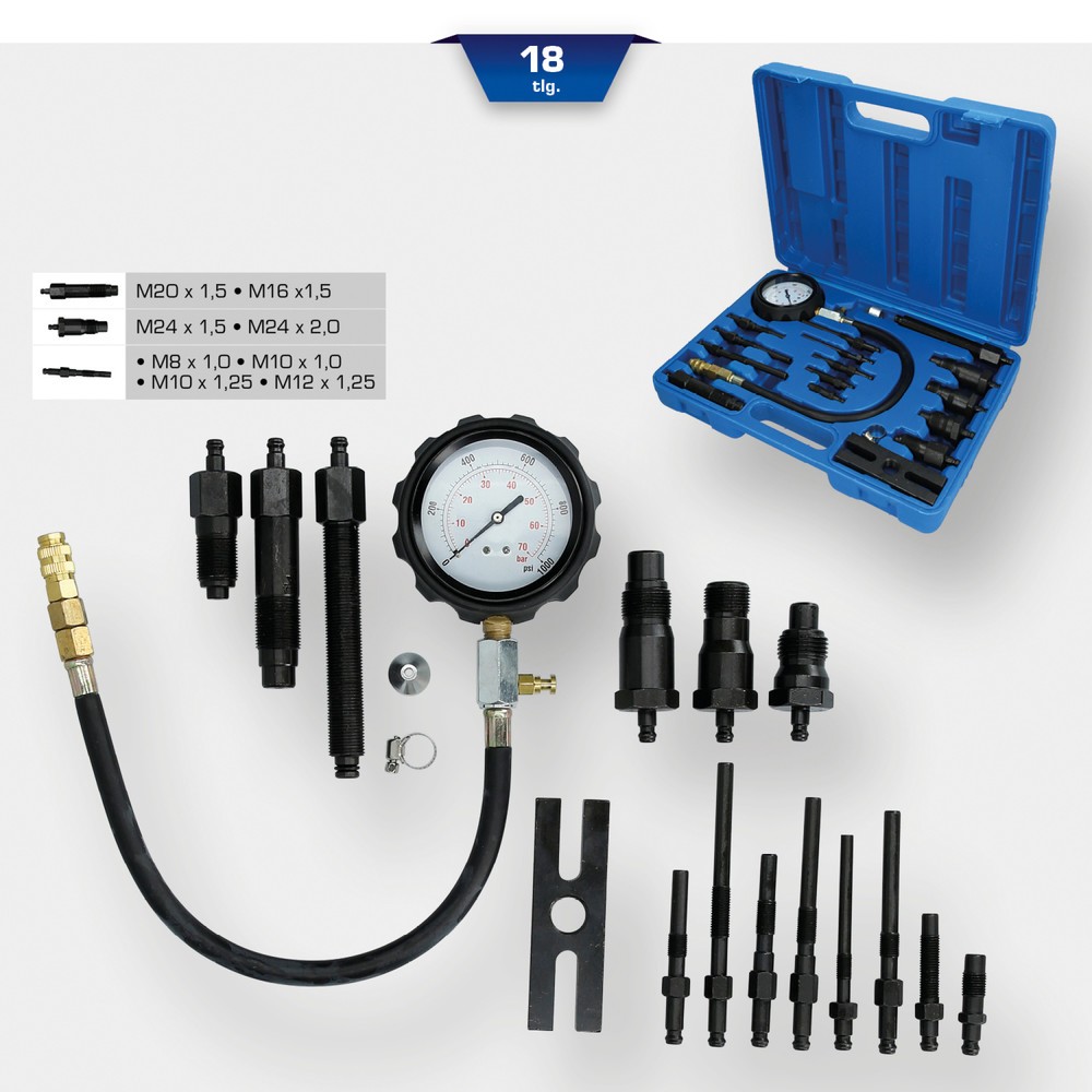 Produktabbildung Nr. 13: BRILLIANT TOOLS Kompressionstester-Satz für Diesel Motoren, 15-tlg