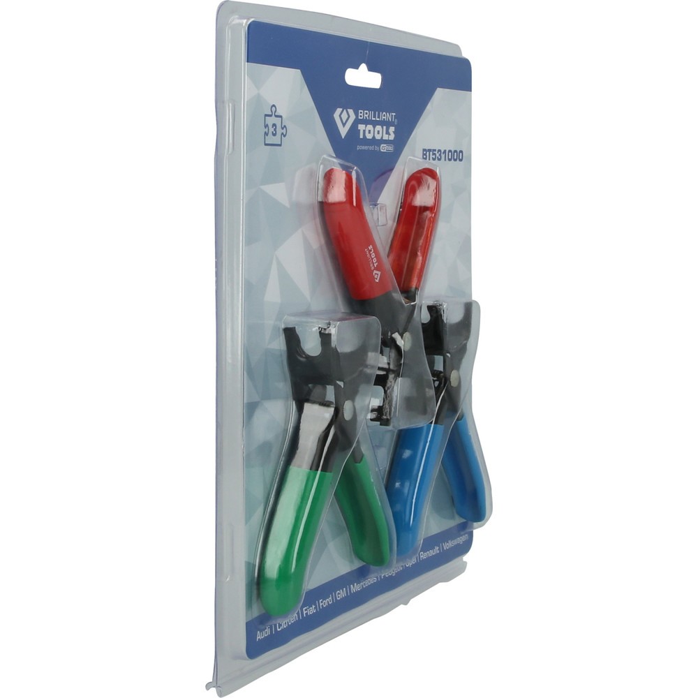 Produktabbildung Nr. 9: BRILLIANT TOOLS Kraftstoffleitung-Entriegelungszangen-Satz, 3-tlg