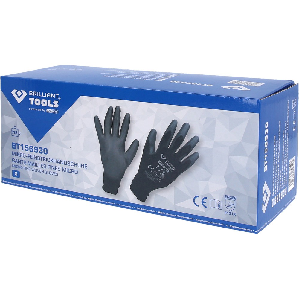 Produktabbildung Nr. 5: BRILLIANT TOOLS Mikro-Feinstrickhandschuhe, Größe 7 / S