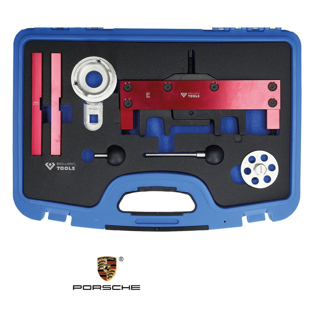 Produktabbildung Nr. 2: BRILLIANT TOOLS Motor-Einstellwerkzeug-Satz für Porsche 911, Cayman, Boxster mit MA1 Motor