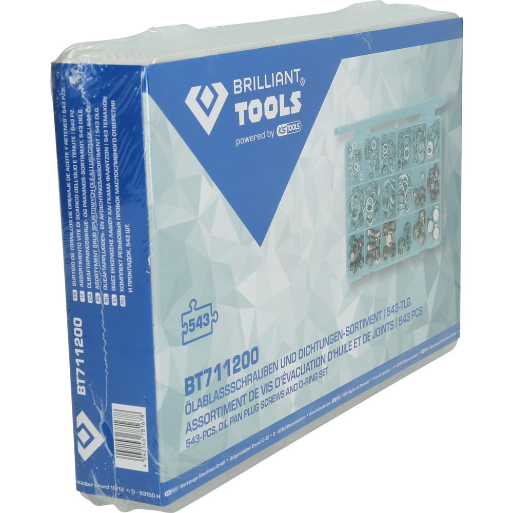 Produktabbildung Nr. 8: BRILLIANT TOOLS Ölablassschrauben und Dichtungen-Sortiment, 543-tlg