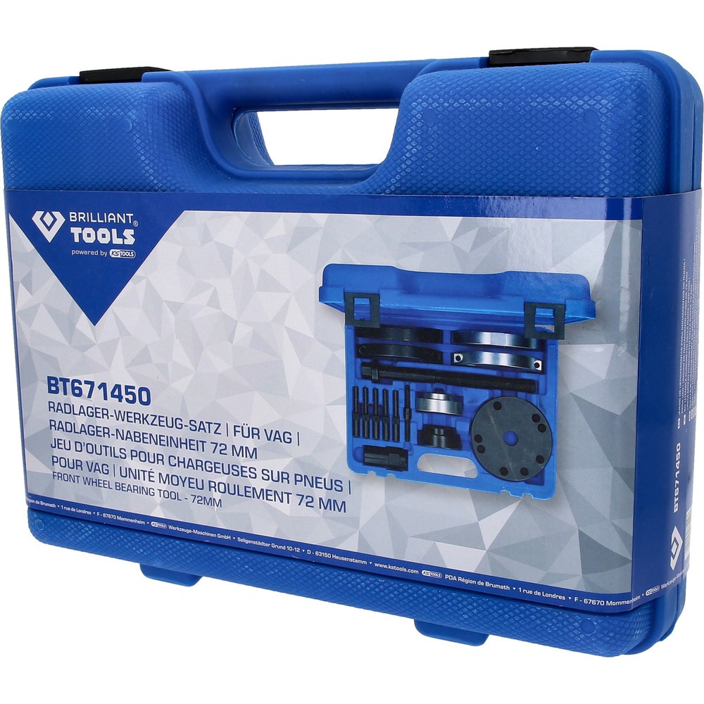 Produktabbildung Nr. 9: BRILLIANT TOOLS Radlager-Werkzeug-Satz, für VAG, Radlager-Nabeneinheit 72 mm