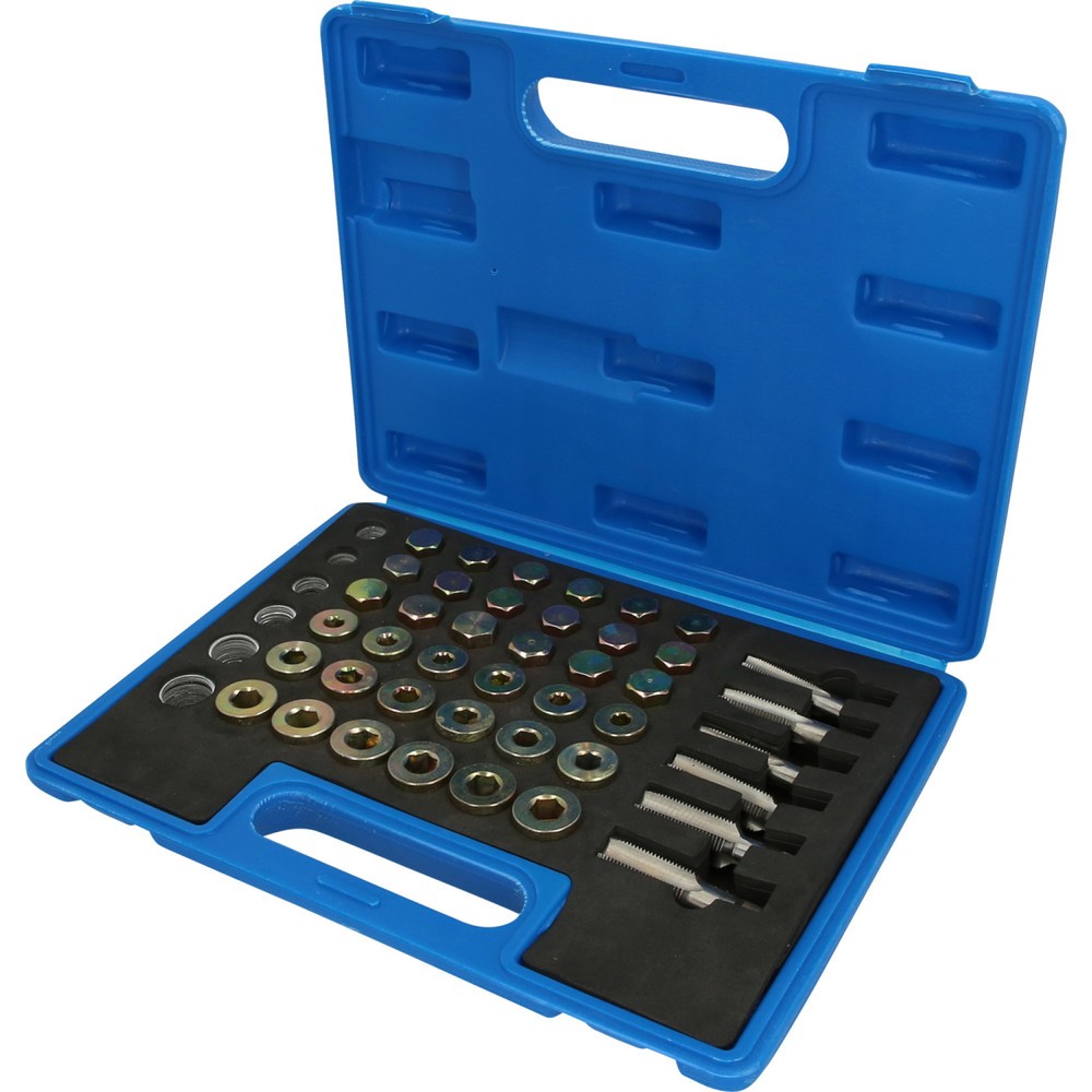 Produktabbildung: BRILLIANT TOOLS Reparatursatz für Öl-Ablassschrauben-Gewinde, 114-tlg