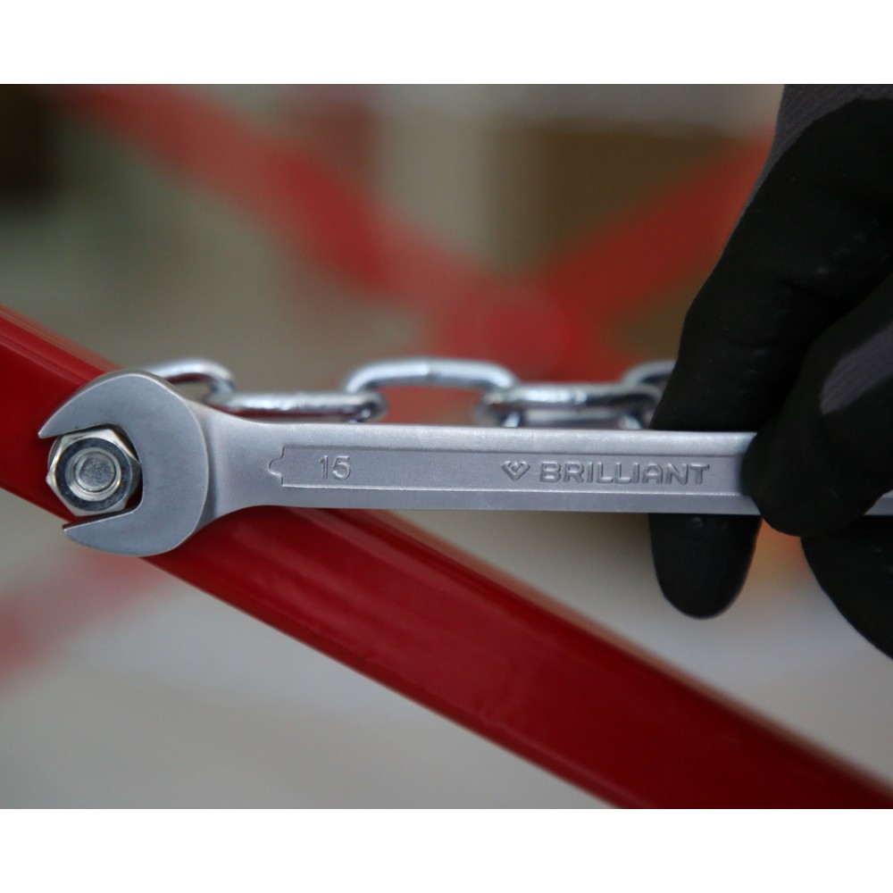 Produktabbildung Nr. 10: BRILLIANT TOOLS Ring-Maulschlüssel, 15 mm