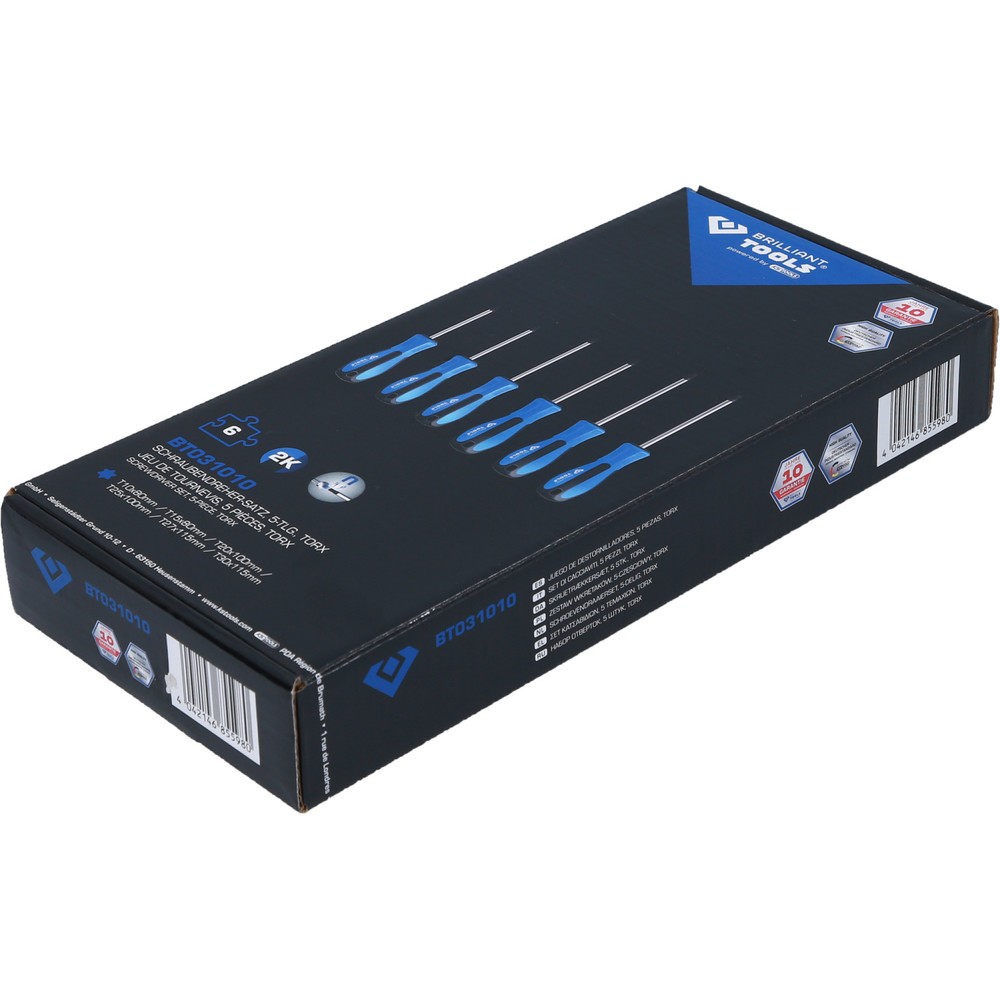 Produktabbildung Nr. 5: BRILLIANT TOOLS Schraubendreher-Satz, 6-tlg, Torx-Profil