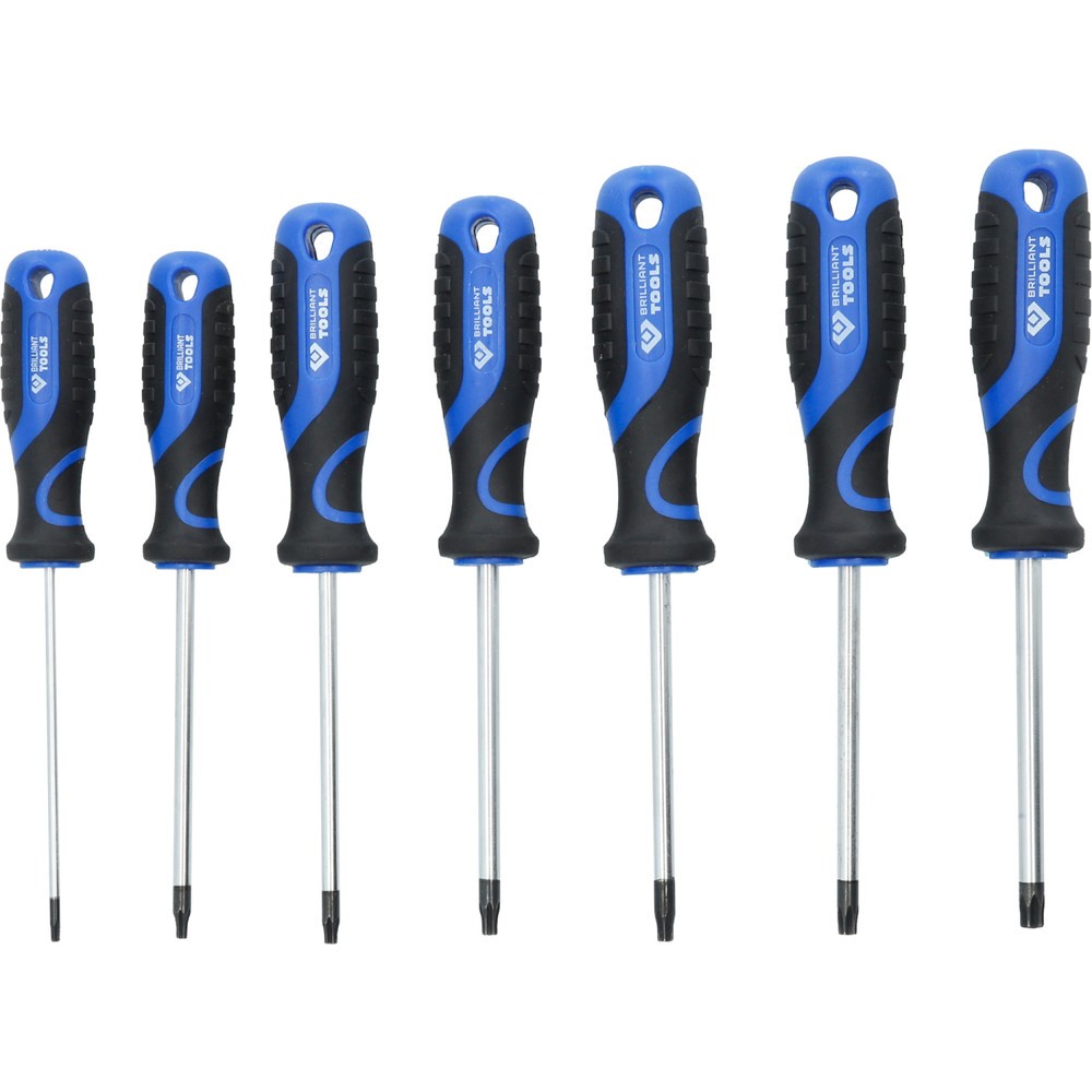 Produktabbildung: BRILLIANT TOOLS Schraubendreher-Satz, 7-tlg, Torx-Profil