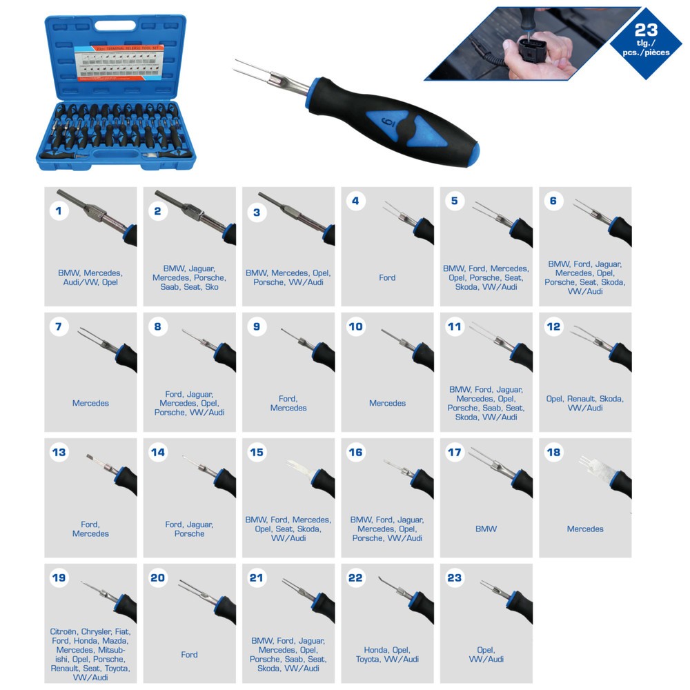 Produktabbildung Nr. 2: BRILLIANT TOOLS Stecker-Entriegelungswerkzeug-Satz, 23-tlg