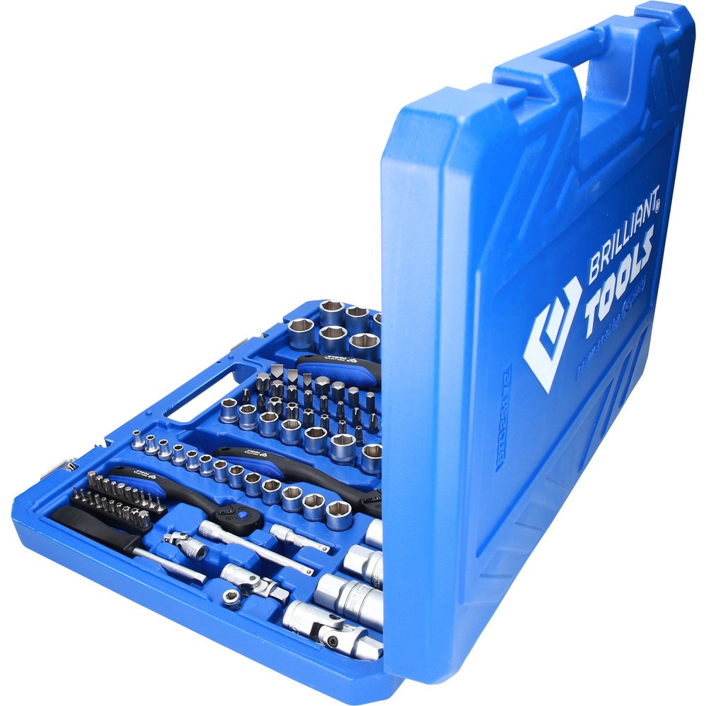 Produktabbildung Nr. 2: BRILLIANT TOOLS Steckschlüssel-Satz, 172-tlg, 1/4", 3/8", 1/2"