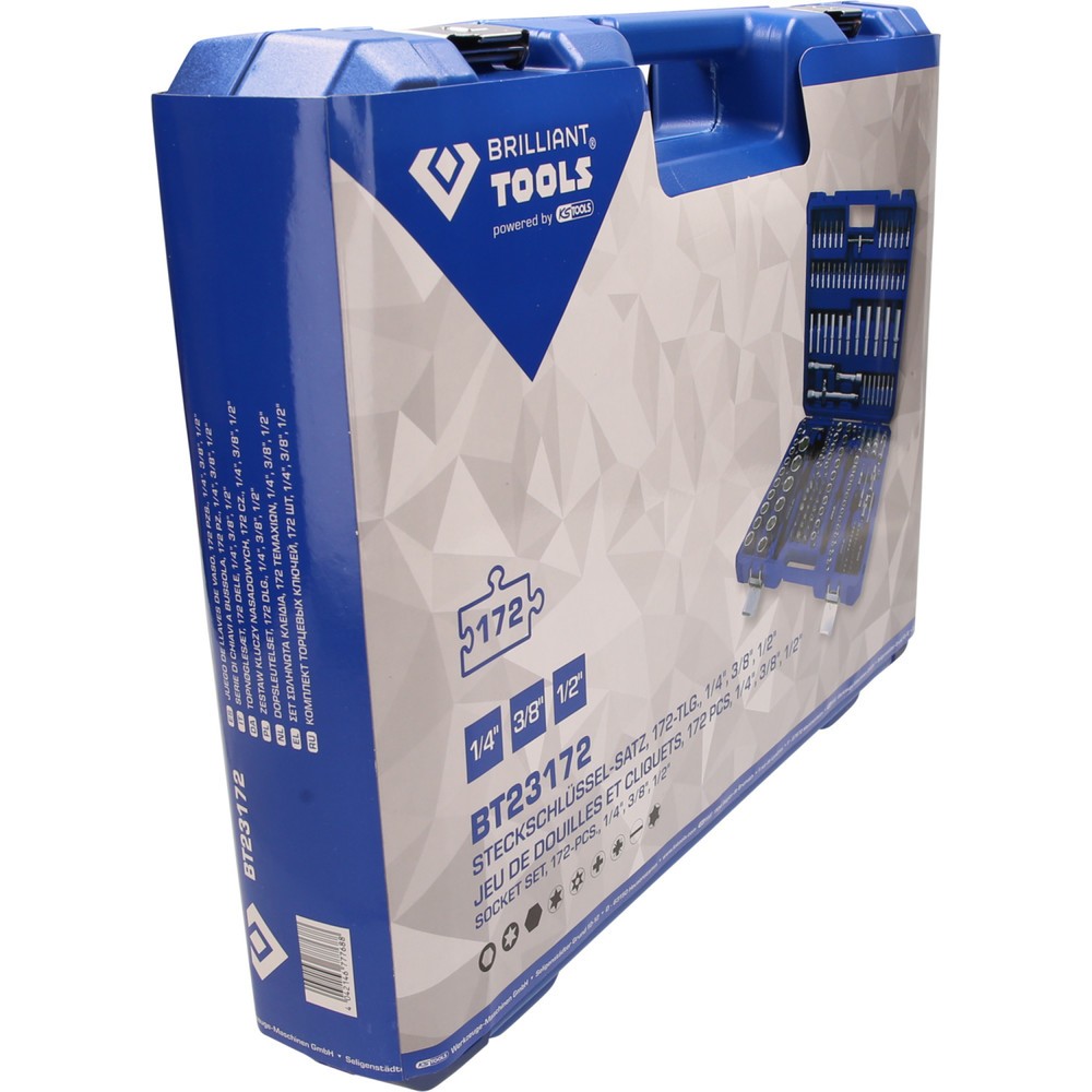 Produktabbildung Nr. 6: BRILLIANT TOOLS Steckschlüssel-Satz, 172-tlg, 1/4", 3/8", 1/2"