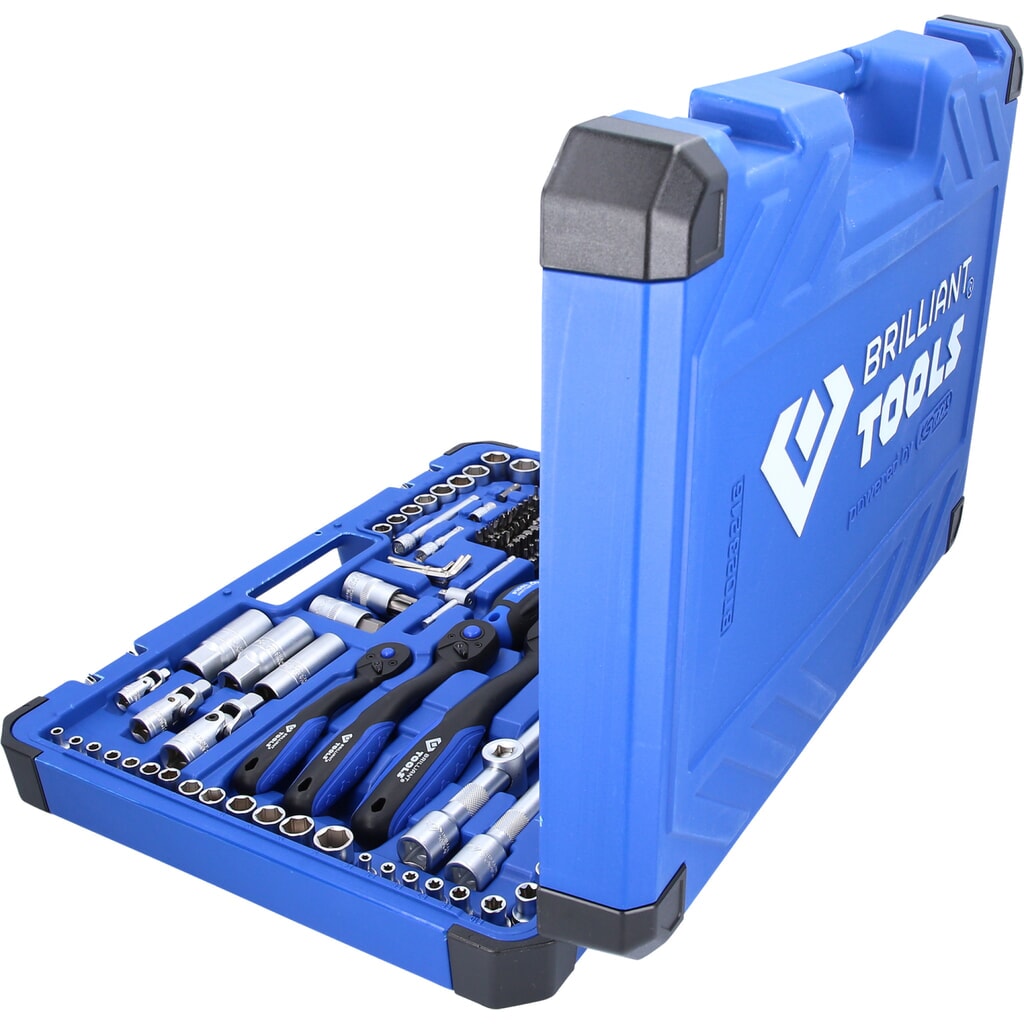 BRILLIANT TOOLS Steckschlüssel-Satz, 216-tlg, 1/4", 3/8", 1/2" Produktabbildung Nr. 3: BRILLIANT TOOLS Steckschlüssel-Satz, 216-tlg, 1/4", 3/8", 1/2"