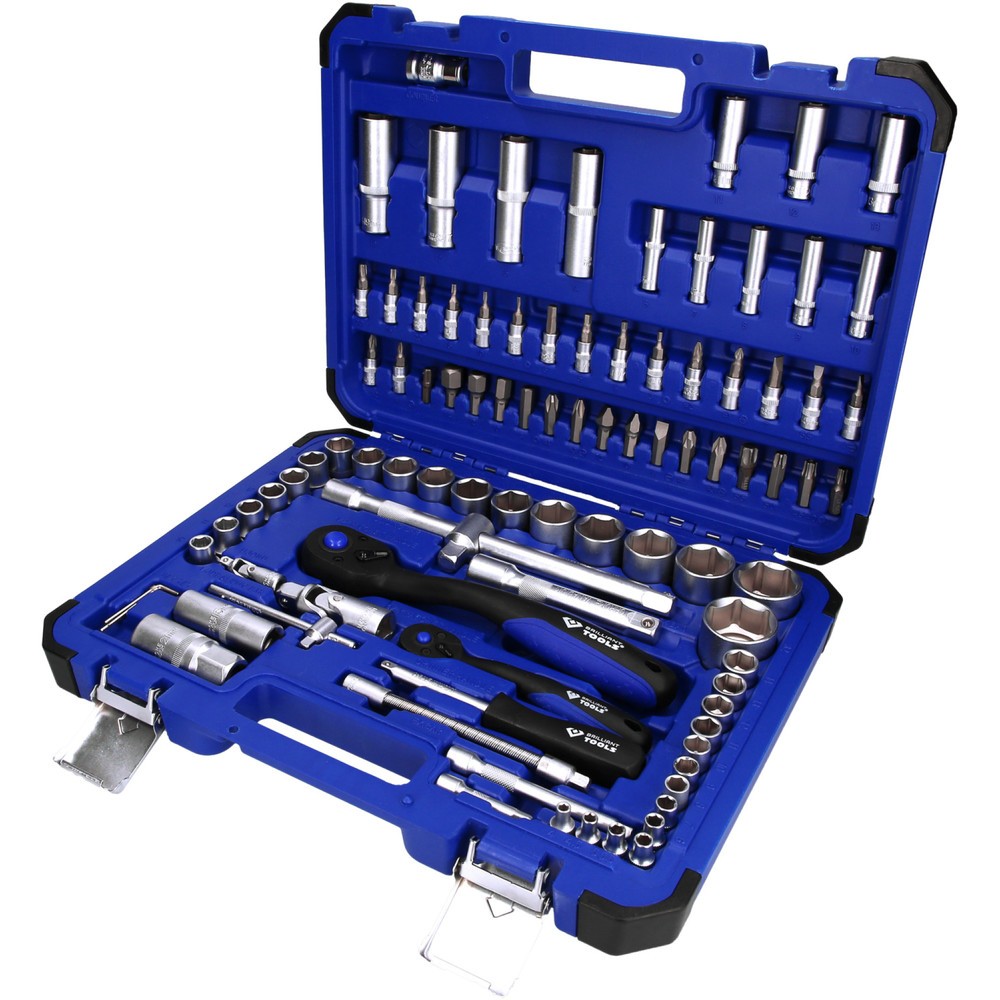 BRILLIANT TOOLS Steckschlüssel-Satz, 94-tlg, 1/4", 1/2" Produktabbildung: BRILLIANT TOOLS Steckschlüssel-Satz, 94-tlg, 1/4", 1/2"