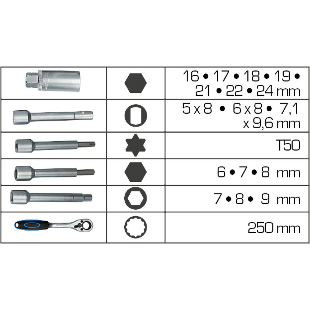 Produktabbildung Nr. 8: BRILLIANT TOOLS Stoßdämpfer-Werkzeug-Satz, 18-tlg