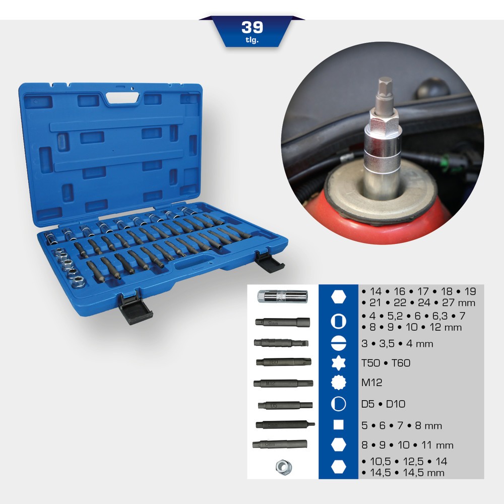 Produktabbildung Nr. 4: BRILLIANT TOOLS Stoßdämpfer-Werkzeug-Satz, 39-tlg