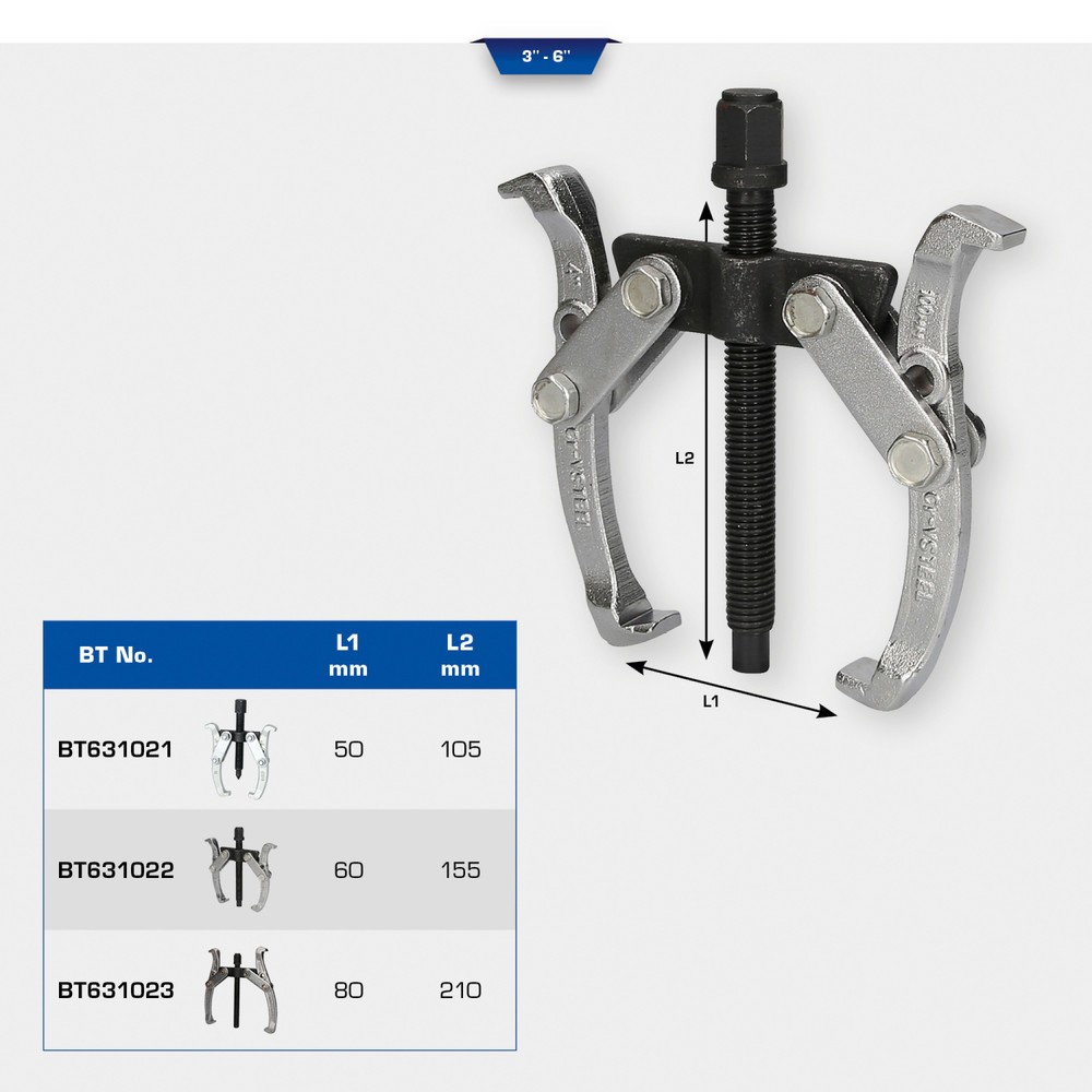 Produktabbildung Nr. 10: BRILLIANT TOOLS Universal-2-Arm-Abzieher, 6"