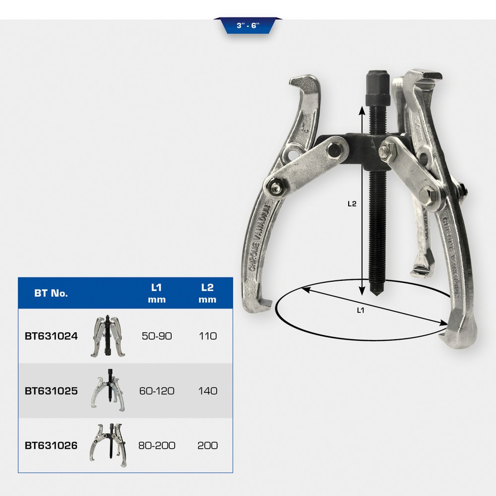 Produktabbildung Nr. 7: BRILLIANT TOOLS Universal-3-Arm-Abzieher, 4"