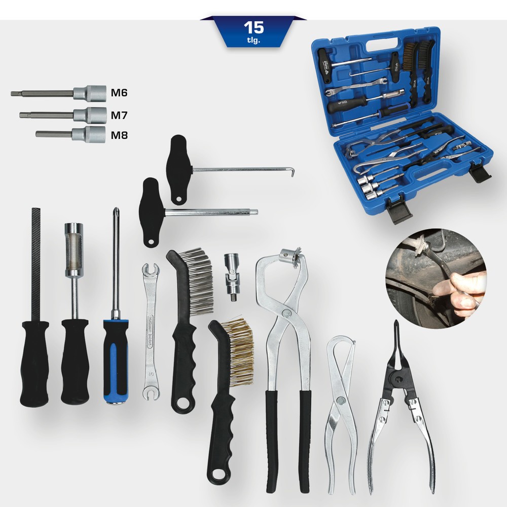 Produktabbildung Nr. 10: BRILLIANT TOOLS Universal-Bremstrommel und Bremsscheiben-Werkzeug-Satz, 15-tlg