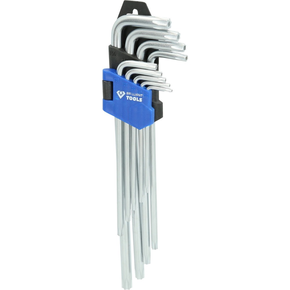Produktabbildung Nr. 2: BRILLIANT TOOLS Winkelstiftschlüssel-Satz, 9-tlg, Torx-Profil, lang