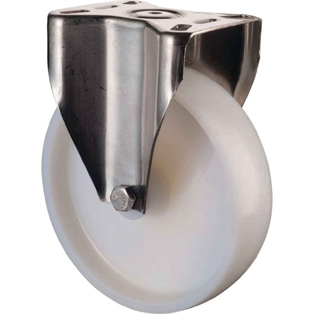 BS ROLLEN Bockrolle, Kunststoff, Rad-Ø 50 mm Tragfähigkeit 55 kg, Platte L60xB60 mm Produktabbildung: BS ROLLEN Bockrolle, Kunststoff, Rad-Ø 50 mm Tragfähigkeit 55 kg, Platte L60xB60 mm