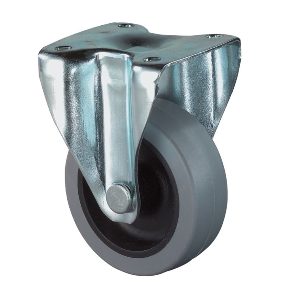 BS ROLLEN Bockrolle, Vollgummi, 50 mm 35 kg, 47 x 47 mm Kunststoff Produktabbildung: BS ROLLEN Bockrolle, Vollgummi, 50 mm 35 kg, 47 x 47 mm Kunststoff