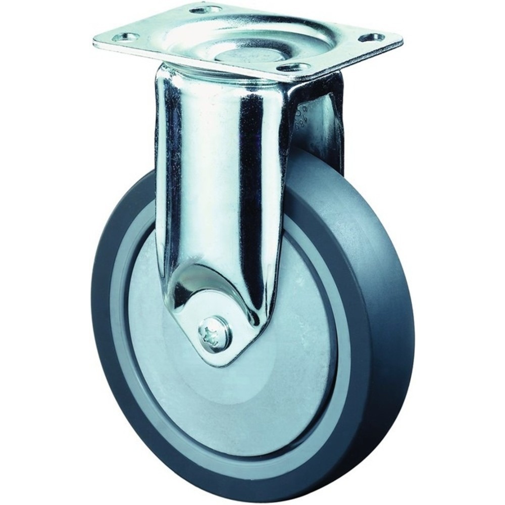 Produktabbildung: BS ROLLEN Bockrolle, Vollgummi, 100 mm 80 kg, 95 x 70 mm