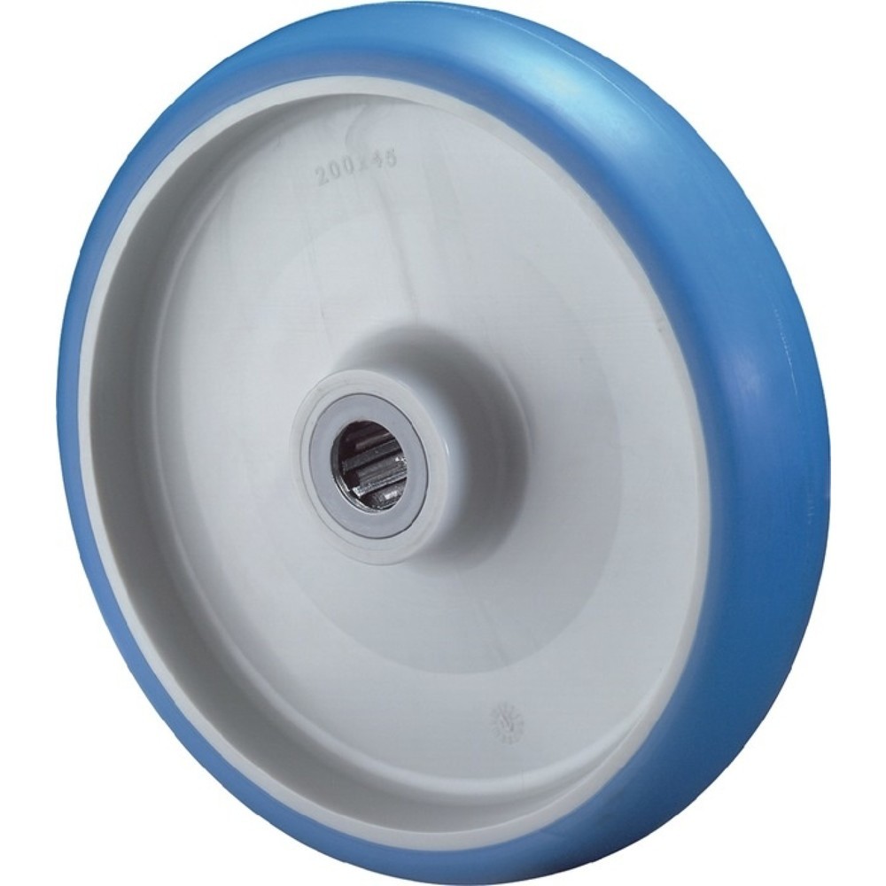 Produktabbildung: BS ROLLEN Ersatzrad, Polyurethan, Rad-Ø 150 mm Tragfähigkeit 200 kg, Achs-Ø 15 mm Nabenlänge 44 mm