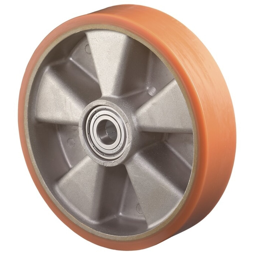 Produktabbildung: BS ROLLEN Ersatzrad, Guß-Polyurethan, Rad-Ø 80 mm Tragfähigkeit 120 kg, Achs-Ø 12 mm Nabenlänge 20 mm