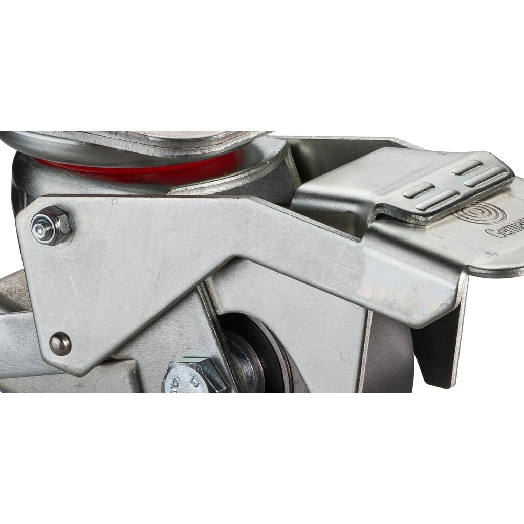 BS ROLLEN Heberolle Polyurethan, Lenkrolle mit Feststeller, Kugellager, Platte, Ø x Breite 75 x 40 mm, TK 350 kg Produktabbildung: BS ROLLEN Heberolle Polyurethan, Lenkrolle mit Feststeller, Kugellager, Platte, Ø x Breite 75 x 40 mm, TK 350 kg
