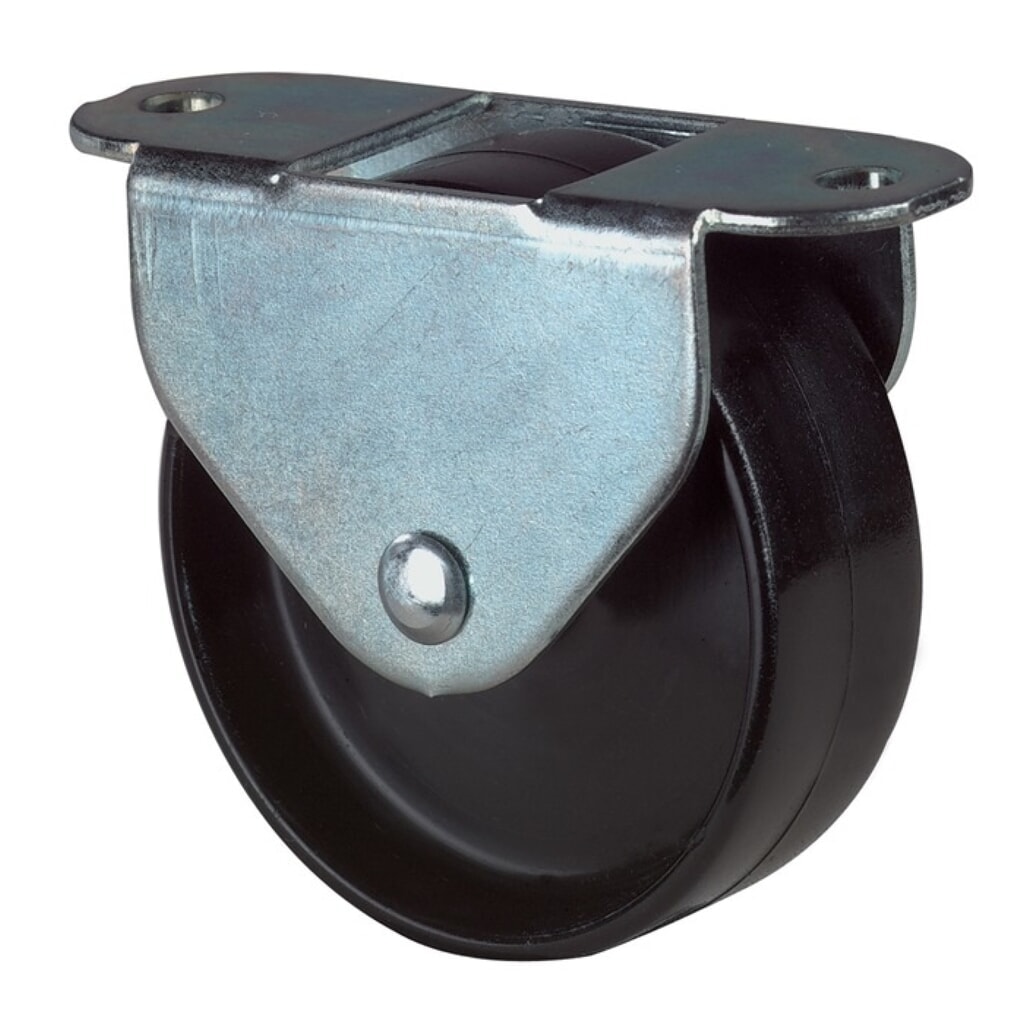 Produktabbildung: BS ROLLEN Kastenrolle, Material Rolle Kunststoff, Rad-Ø 16 mm Tragfähigkeit 30 kg, mit Anschraubplatte
