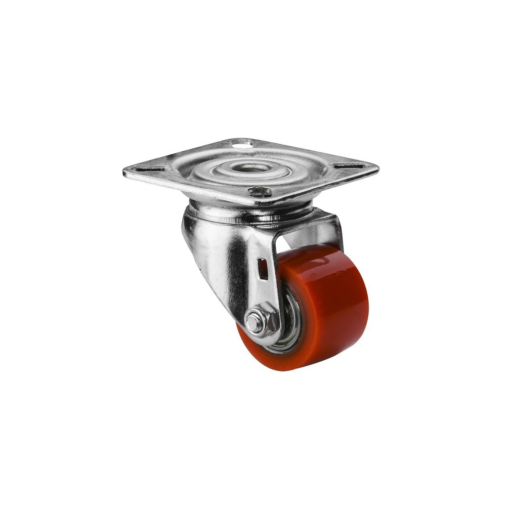 Produktabbildung: BS ROLLEN Kompaktrolle Polyurethan, Lenkrolle, Kugellager, Platte, Ø x Breite 35 x 25 mm, TK 100 kg