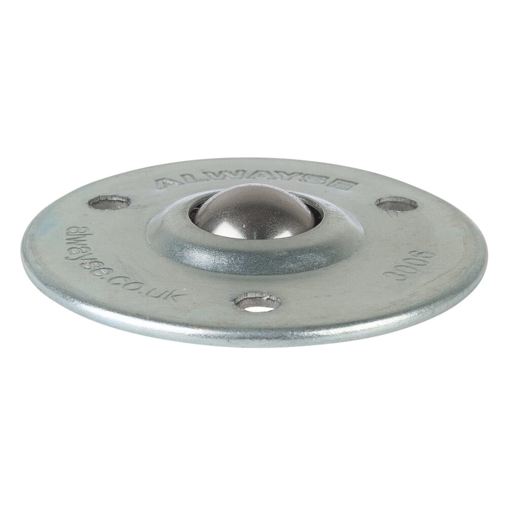 Produktabbildung: BS ROLLEN Kugelrolle mit Befestigungsbohrung, Stahl, Ø 19 mm, TK 25 kg
