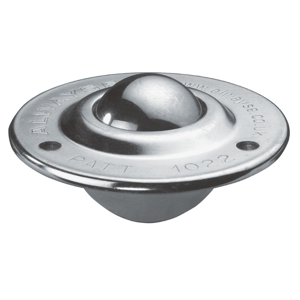 Produktabbildung: BS ROLLEN Kugelrolle mit Befestigungsbohrung, Stahl, Ø 19 mm, TK 25 kg