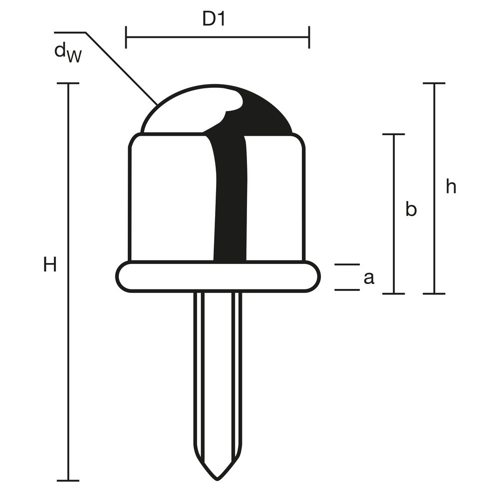 Produktabbildung Nr. 2: BS ROLLEN Kugelrolle mit Gewindestift, Stahl, Ø 16 mm, TK 12 kg