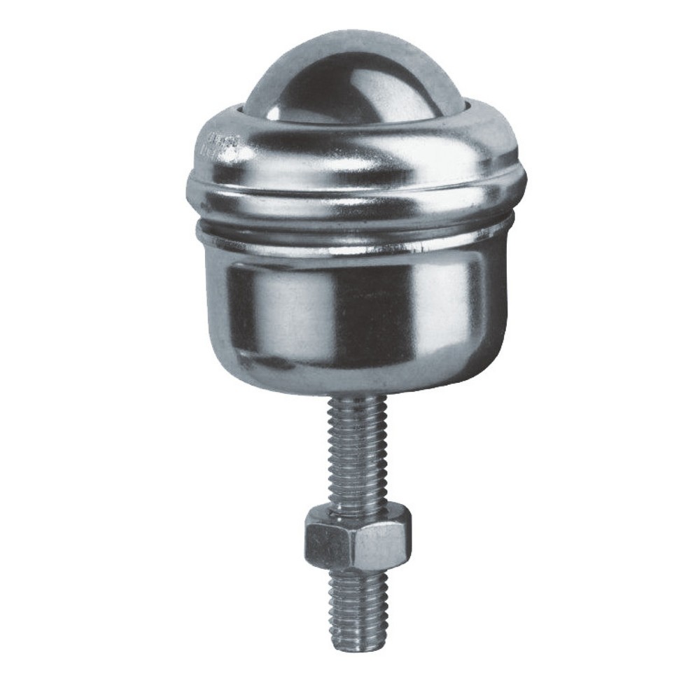 Produktabbildung: BS ROLLEN Kugelrolle mit Gewindezapfen, Stahl, Ø 25 mm, TK 55 kg