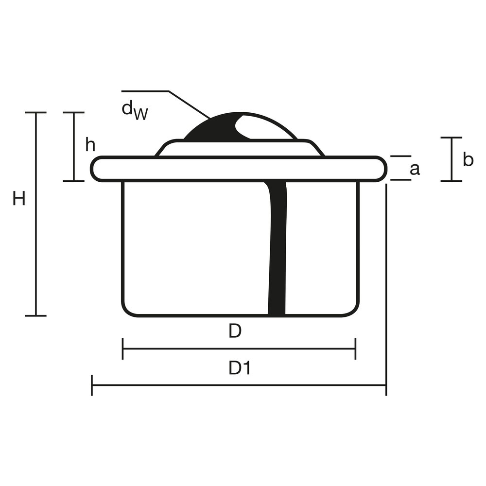 Produktabbildung Nr. 2: BS ROLLEN Kugelrolle, Stahl, Ø 15 mm, TK 50 kg