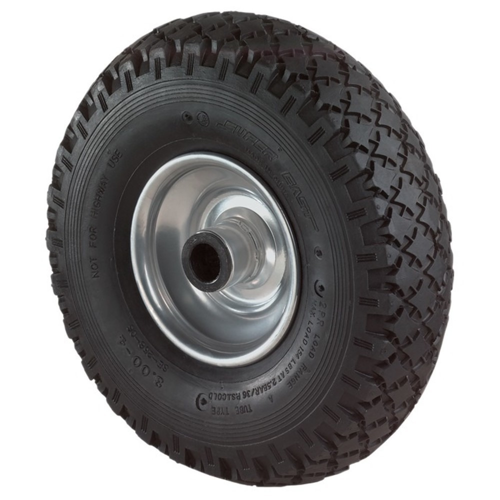 Produktabbildung: BS ROLLEN Luftrad, Ersatzrad, Rad-Ø 260 mm Tragfähigkeit 130 kg, Stollenprofil Rollenlager