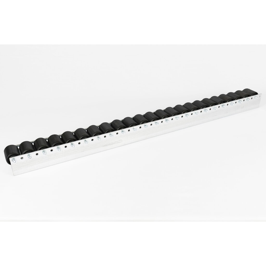 Produktabbildung Nr. 1: BS ROLLEN Paletten-Rollenschiene, Kunststoffrolle ohne Spurkranz, TK pro Rolle 65 kg, Teilung 104 mm