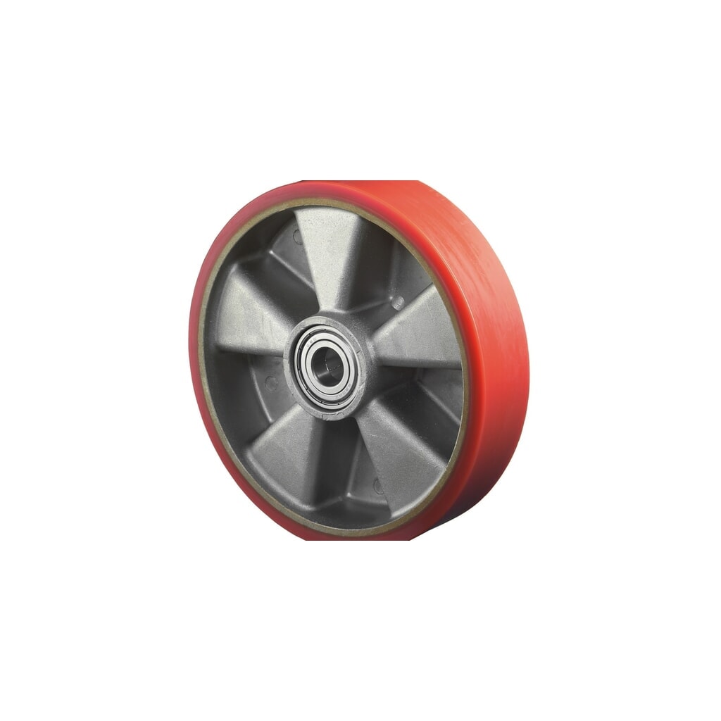 Produktabbildung: BS ROLLEN Rad Prothane® Guss-Polyurethan, Kugellager, Ø x Breite 20 x 80 mm, TK 120 kg