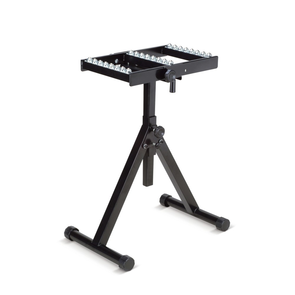 Produktabbildung: BS ROLLEN Rollenbock für Materialzuführungen, mit Kugeltisch, Höhe 707-1.128 mm