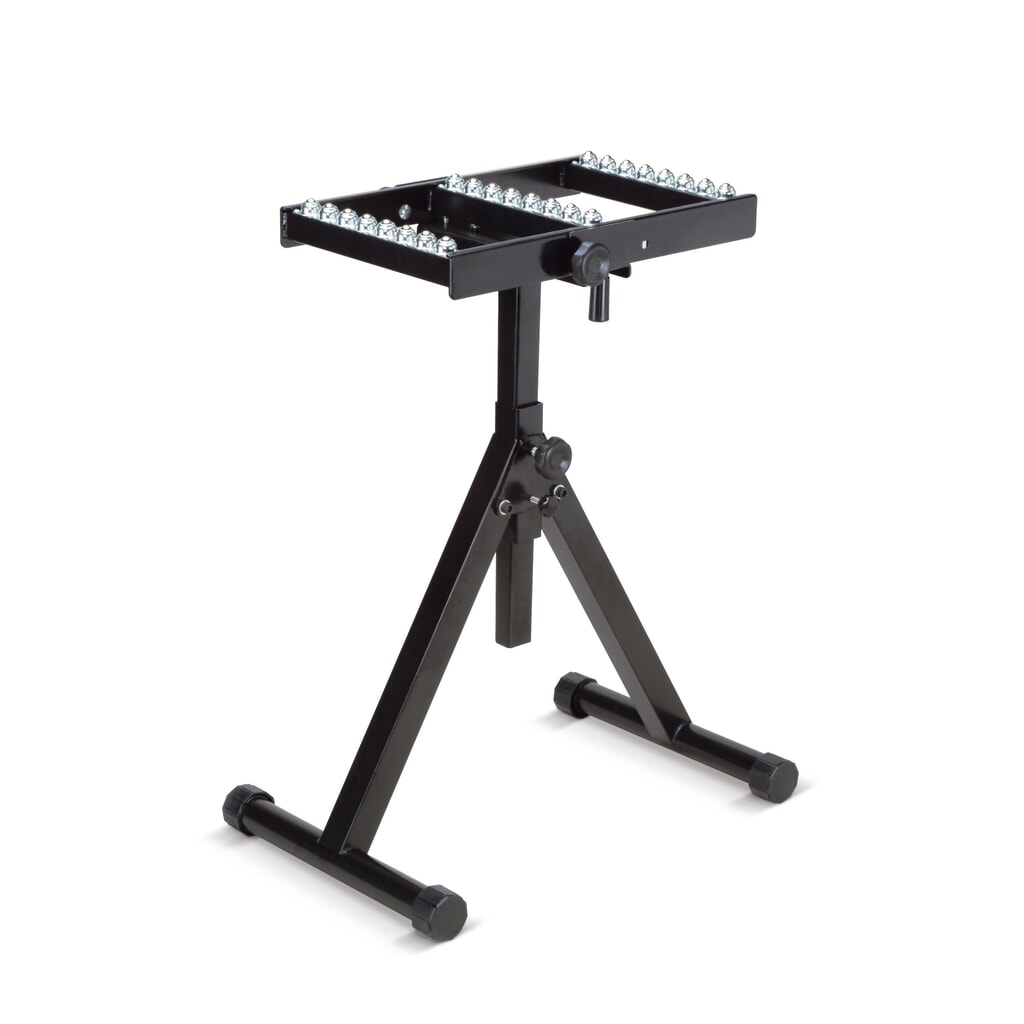 Produktabbildung: BS ROLLEN Rollenbock für Materialzuführungen, mit Kugeltisch, Höhe 707-1.128 mm