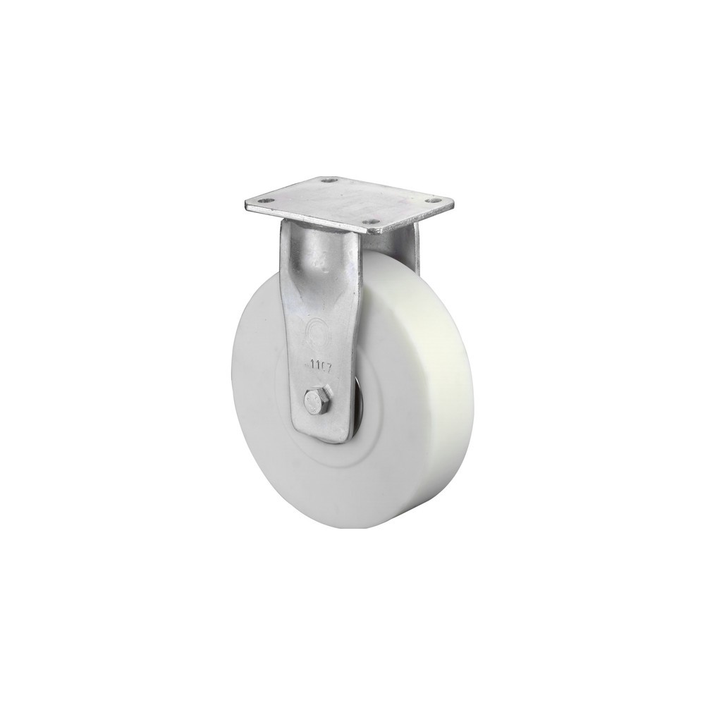 Produktabbildung: BS ROLLEN Schwerlastrolle Polyamid, Bockrolle, Kugellager, Platte, Ø x Breite 100 x 55 mm, TK 900 kg