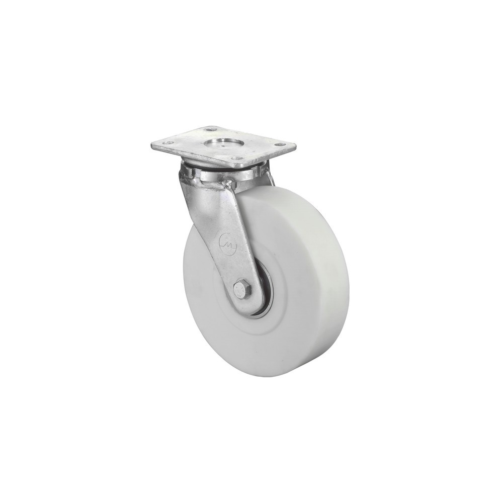 Produktabbildung: BS ROLLEN Schwerlastrolle Polyamid, Lenkrolle, Kugellager, Platte, Ø x Breite 100 x 55 mm, TK 900 kg
