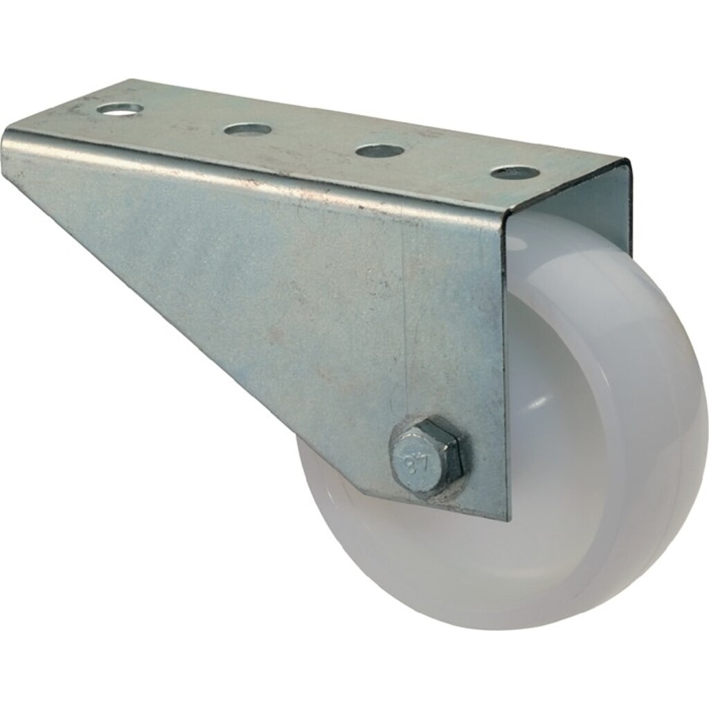 BS ROLLEN Torbockrolle, mit Anschraubplatte, Rad-Ø 80 mm Tragfähigkeit 50 kg, Kunststoff Produktabbildung: BS ROLLEN Torbockrolle, mit Anschraubplatte, Rad-Ø 80 mm Tragfähigkeit 50 kg, Kunststoff