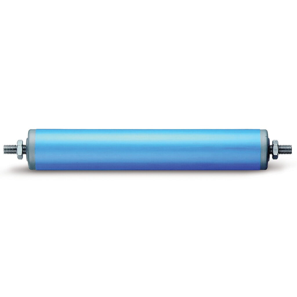BS ROLLEN Tragrolle für Rollenbahnen, Kunststoff, Federachse, Ø 30 mm, Länge 200 mm, TK 10 kg Produktabbildung: BS ROLLEN Tragrolle für Rollenbahnen, Kunststoff, Federachse, Ø 30 mm, Länge 200 mm, TK 10 kg