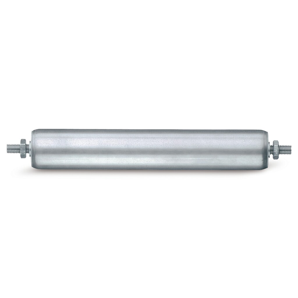 BS ROLLEN Tragrolle für Rollenbahnen, Stahl, verzinkt, Federachse, Ø 50 mm, Länge 300 mm, TK 150 kg Produktabbildung: BS ROLLEN Tragrolle für Rollenbahnen, Stahl, verzinkt, Federachse, Ø 50 mm, Länge 300 mm, TK 150 kg