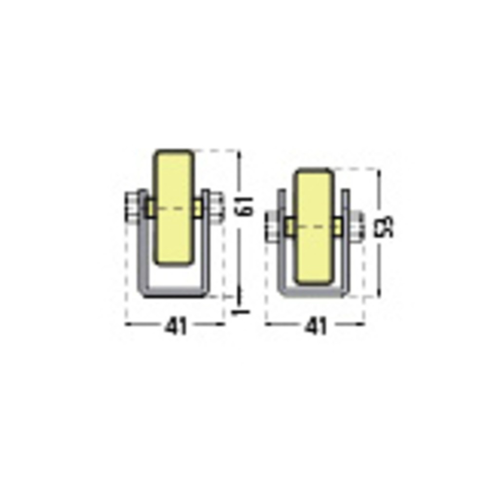 Produktabbildung Nr. 2: BS ROLLEN Universal-Rollenschiene, Stahlrollen, Teilung 100 mm, TK pro Rolle 20 kg